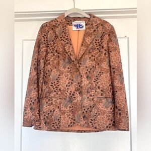 Vintage 70s/ 80s Young Traditions Tan/ Brown Blazer Jacket- Soft Brushed Fabric